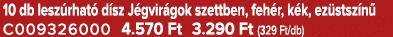 10 db lesz rhat d sz J gvir gok szettben, feh r, k k, ez stsz n  C009326000 4.570 Ft 3.290 Ft (329 Ft/db)