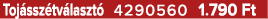 Toj ssz tv laszt 4290560 1.790 Ft