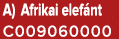 A) Afrikai elef nt C009060000