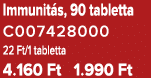 Immunit s, 90 tabletta C007428000 22 Ft/1 tabletta 4.160 Ft 1.990 Ft