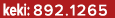 keki: 892.1265
